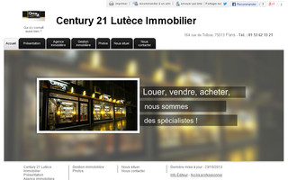 century21luteceimmobilier.fr website preview