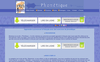 phonetique.free.fr website preview