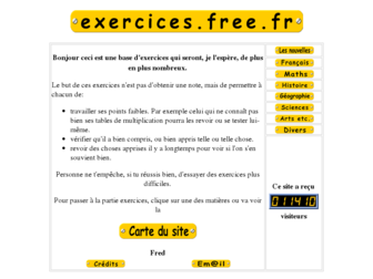 exercices.free.fr website preview