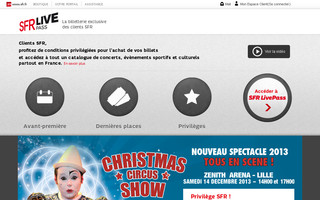 livepass.sfr.fr website preview