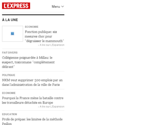 m.lexpress.fr website preview