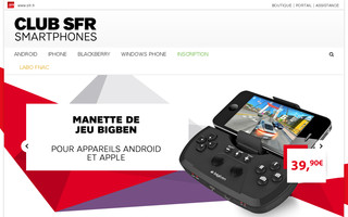 smartphones.sfr.fr website preview