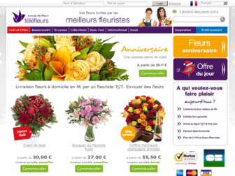 telefleurs.fr website preview
