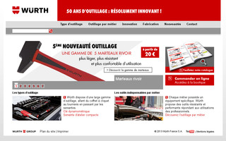 outillage.wurth.fr website preview