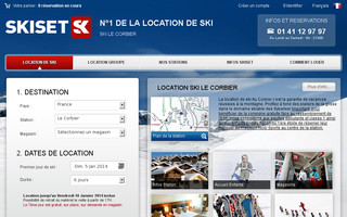 le-corbier.skiset.com website preview