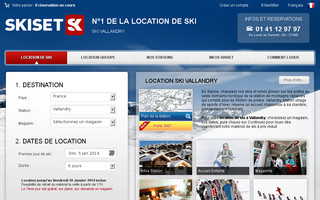 vallandry.skiset.com website preview