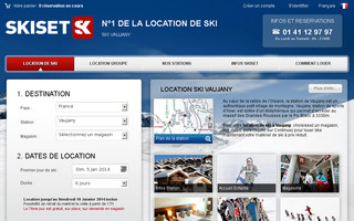 vaujany.skiset.com website preview