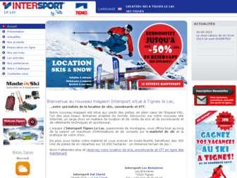 intersport-tigneslelac.fr website preview