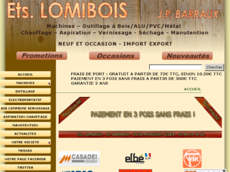 lomibois.fr website preview