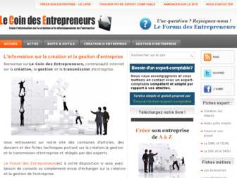 lecoindesentrepreneurs.fr website preview