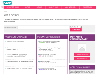 communaute.sosh.fr website preview