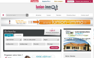 lunion-immo.fr website preview