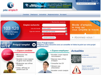 pole-emploi.fr website preview