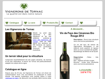 vignerons-tornac.com website preview