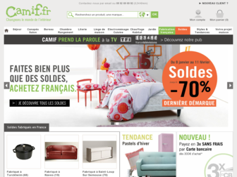 camif.fr website preview