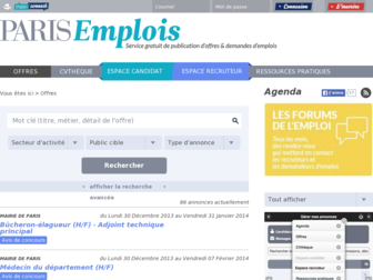 paris-emplois.paris.fr website preview