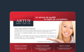 artus-interim.com website preview