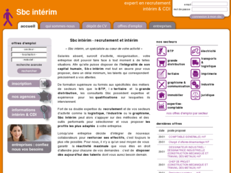 sbc-interim.fr website preview