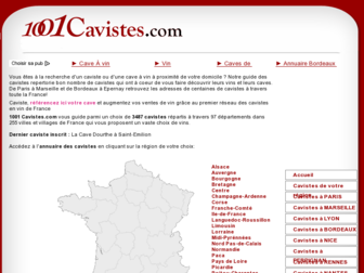 1001cavistes.com website preview