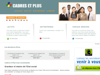 cadres-et-plus.fr website preview