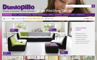 webstore.dunlopillo.com website preview