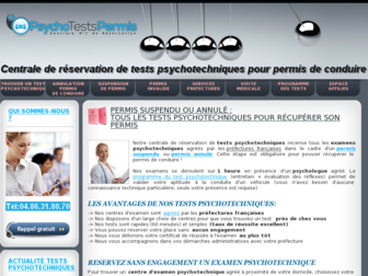 psychotestspermis.fr website preview