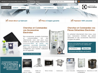 piecesdetachees.electrolux.fr website preview