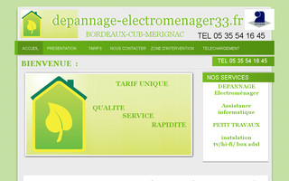 depannage-electromenager33.fr website preview