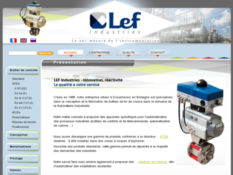 lef-industries.com website preview