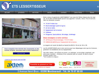 lessertisseur.com website preview