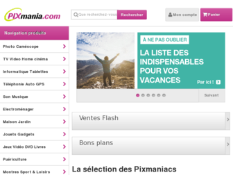 pixmania.fr website preview
