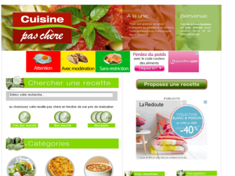 cuisine-pas-chere.com website preview