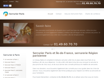 serrurerieparis.fr website preview