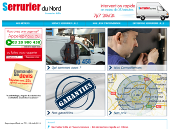 serrurier-lille-nord.fr website preview