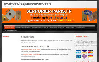 serrurier-paris.fr website preview