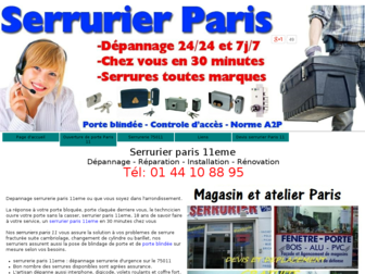 serrurier-paris-11eme.fr website preview