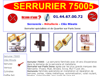 serrurier75005.fr website preview