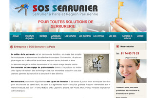 sos-serrurier-a-paris.fr website preview
