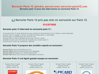 serrurier-paris12.com website preview