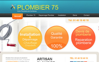 plombier75.fr website preview