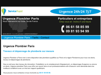 urgence-plombier-paris.fr website preview