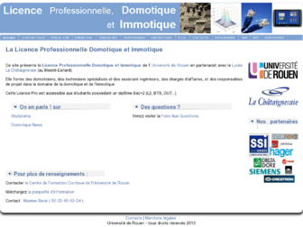 licenceprodomotique.formations.univ-rouen.fr website preview