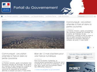 gouvernement.fr website preview