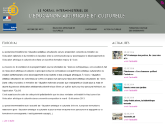 education.arts.culture.fr website preview