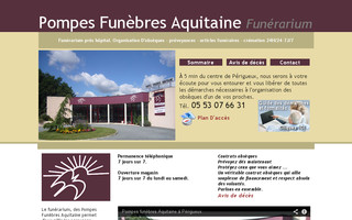 pompesfunebresaquitaine.com website preview