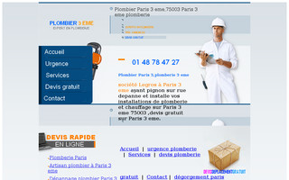 plomberieparis-3eme.fr website preview