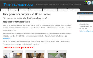 tarif-plombier.com website preview
