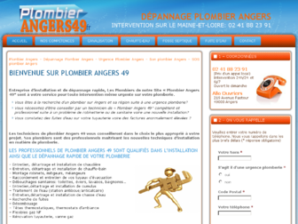 plombierangers49.fr website preview