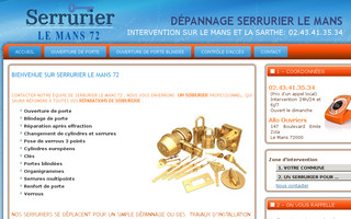 serrurierlemans72.fr website preview