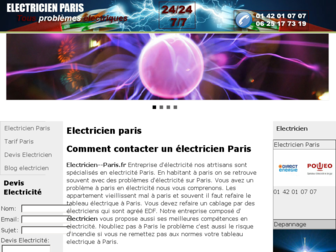 electricien--paris.fr website preview